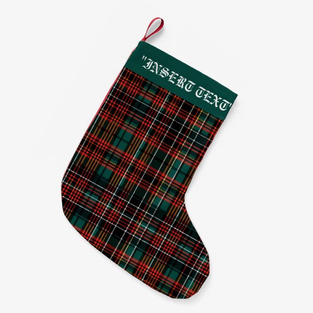 Tartan Small Christmas Stocking (Front (Hanging))