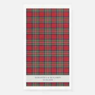 Tartan Stewart Plaid Custom Wedding Paper Guest Towels