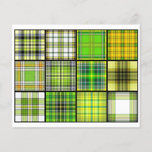 Tartan Tea Bag Tiles - Origami Folding Flyer (Front)