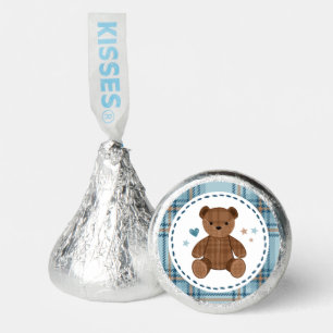 Tartan Teddy Bear, Baby Boy Shower Hershey®'s Kisses®