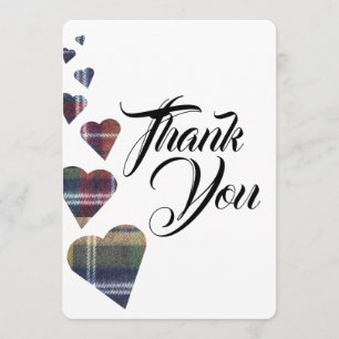 Tartan Thank You card