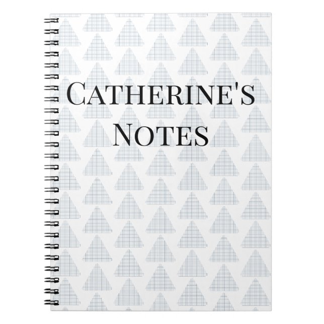 Tartan Triangles Blue Notebook (Front)