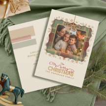 Tartan Trim Christmas One Photo Message ID1141A