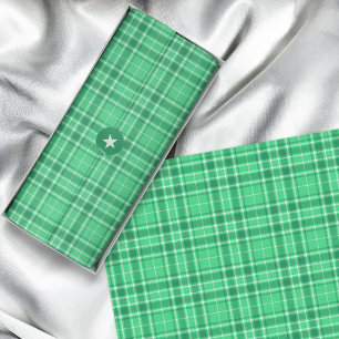 Tartan - Vibrant Medium Green to Dark Green Tissue Paper