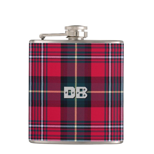 Tartan w/out your Initial(s) Flask (Front)