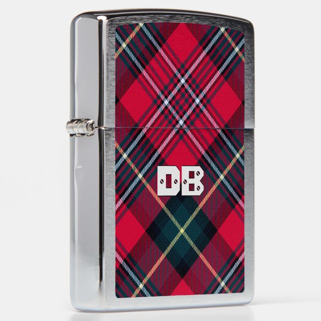 Tartan w/out your Initial(s) Zippo Lighter (Right)