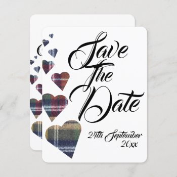 Tartan Wedding Save The Date Invitation by LittleVixenDesigns at Zazzle