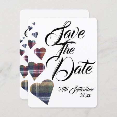 Tartan Wedding Save The Date Invitation