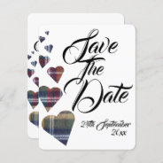Tartan Wedding Save The Date Invitation at Zazzle