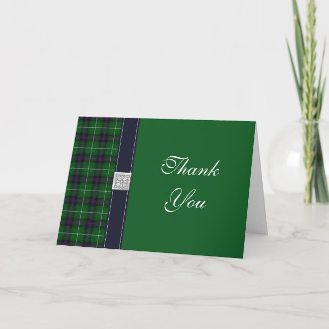 Tartan Wedding Thank You Card (Front)