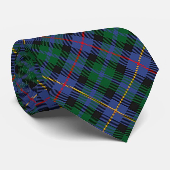 Tartan with (or without) your Initial Neck Tie (Rolled)