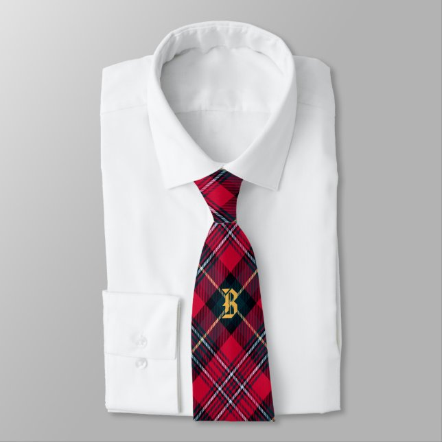 Tartan with (or without) your Initial Tie (Tied)
