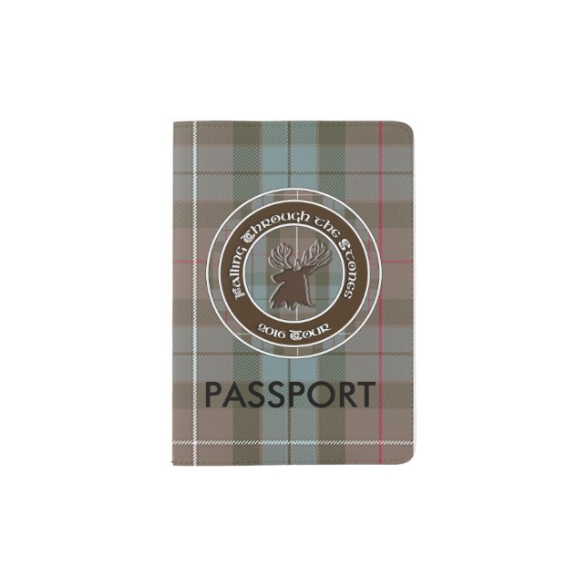 Tartan with tour logo passport holder (Front)