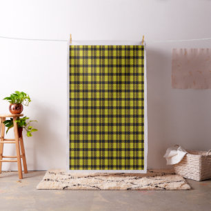 Tartan Yellow and Black Plaid Fabric