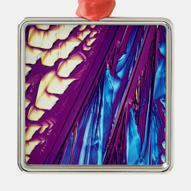 Tartaric Acid Crystals Metal Ornament (Front)
