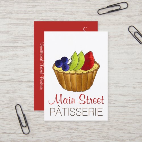 Tarte aux Fruits Fruit Tart Pie French Pastry Business Card