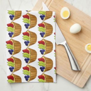 Tarte aux Fruits Fruit Tart Pie French Pastry Kitchen Towel
