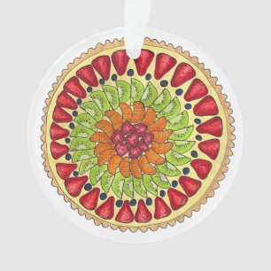 Tarte aux Fruits Fruit Tart Pie French Pastry Ornament