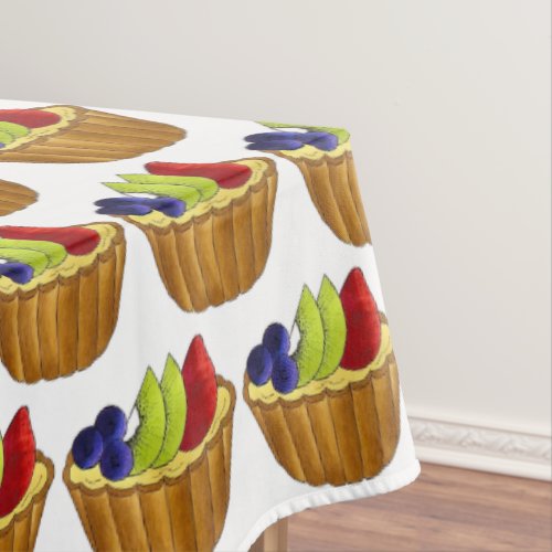 Tarte aux Fruits Fruit Tart Pie French Pastry Tablecloth