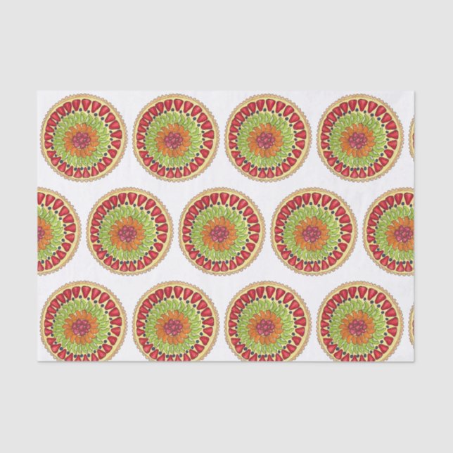 Tarte aux Fruits Fruit Tart Pie French Pastry Tissue Paper (Front)
