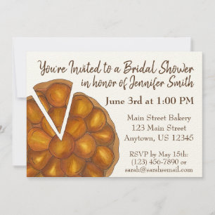 Tarte Tatin Apple Tart Pie Bridal Shower Party Invitation