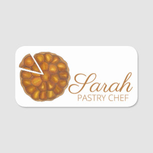 Tarte Tatin French Apple Fruit Tart Pie Bakery Name Tag