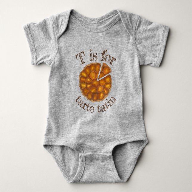 Tarte Tatin French Apple Fruit Tart Pie Pastry Baby Bodysuit (Front)