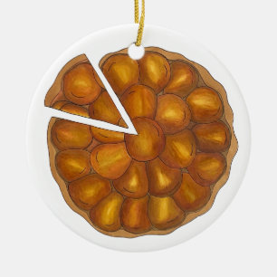 Tarte Tatin French Apple Fruit Tart Pie Pastry Ceramic Ornament