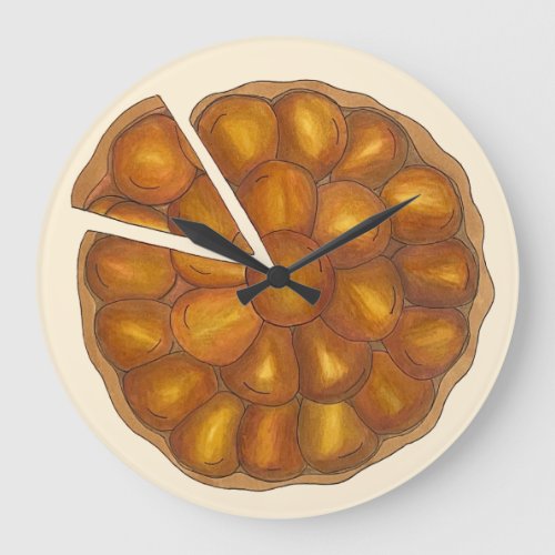 Tarte Tatin French Apple Fruit Tart Pie Pastry Large Clock
