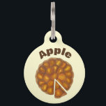 Tarte Tatin French Apple Fruit Tart Pie Pastry Pet ID Tag<br><div class="desc">Design features an original marker illustration of tarte tatin, a French tart (pie) consisting of fruit caramelized in butter and sugar. Ideal for a baker, pastry chef, foodie, or fan of French cuisine! Just personalize with your pet's information. This design is also available on other products. Lots of additional food-themed...</div>