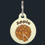 Tarte Tatin French Apple Fruit Tart Pie Pastry Pet ID Tag<br><div class="desc">Design features an original marker illustration of tarte tatin, a French tart (pie) consisting of fruit caramelized in butter and sugar. Ideal for a baker, pastry chef, foodie, or fan of French cuisine! Just personalize with your pet's information. This design is also available on other products. Lots of additional food-themed...</div>