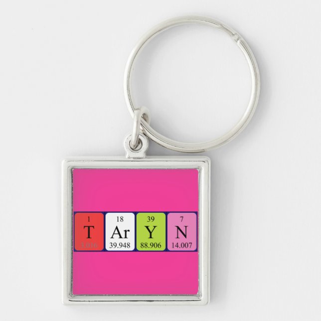Taryn periodic table name keyring (Front)