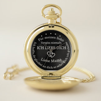 Taschenuhr mit Botschaft für meinen Sohn – Pocket  Watch