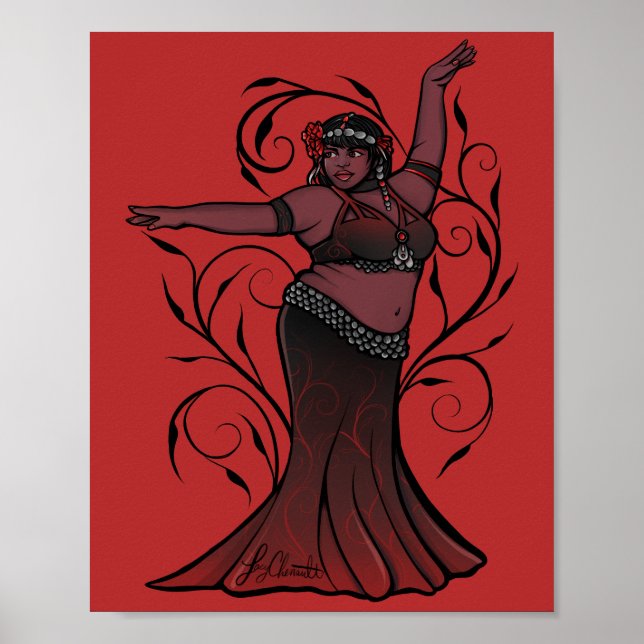 Tasha Red Belly Dancer Poster (Front)