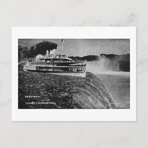Tashmoo Over Niagra Falls Vintage Trick Photo Postcard
