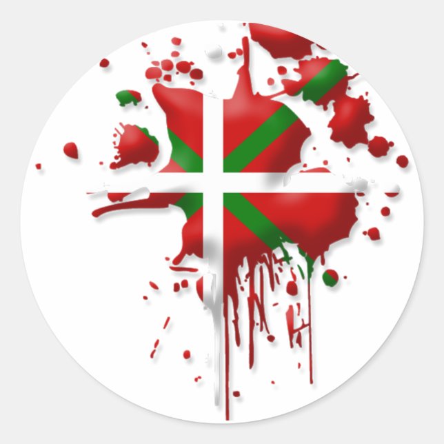 task Basque flag Euskadi Classic Round Sticker (Front)