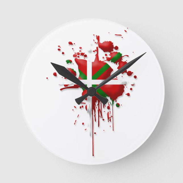 task Basque flag Euskadi Round Clock (Front)