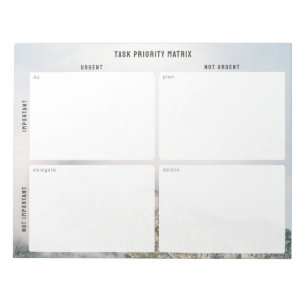 Task Priority and planner Matrix (mountain) Notepad