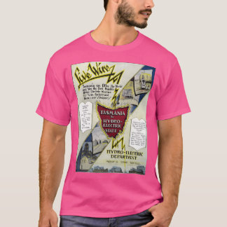 Tasmania 1929. Hydro Power From The Mountains Bas T-Shirt