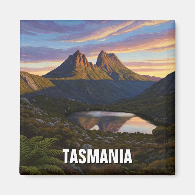 Tasmania Australia Cradle Mountain Travel Magnet (Front)