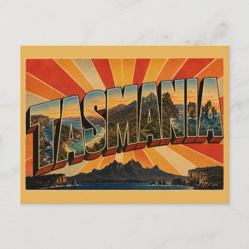 Tasmania Australia Island Wilderness Art Postcard
