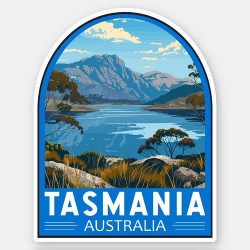 Tasmania Australia Travel Art Vintage Sticker