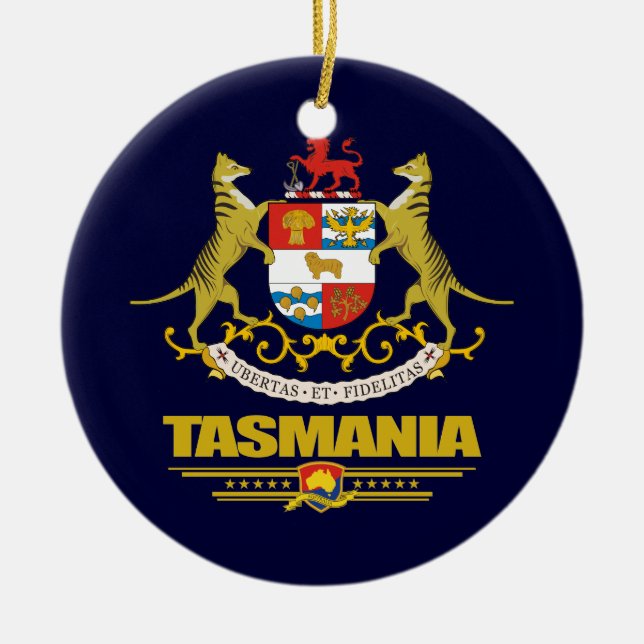 Tasmania COA Ceramic Ornament (Front)
