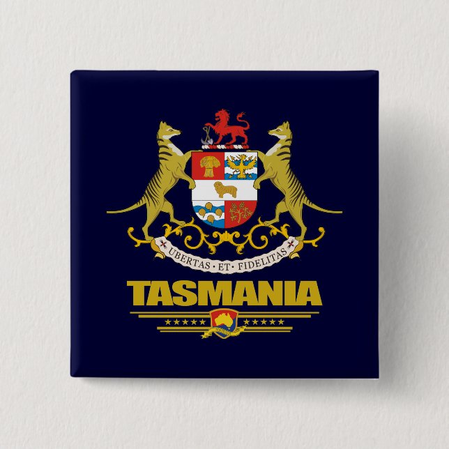 Tasmania COA Pinback Button (Front)