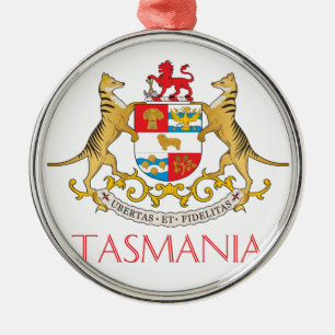 Tasmania coat of arms metal ornament