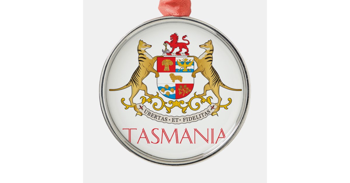 Tasmania coat of arms metal ornament Zazzle Tasmania coat of arms metal ornament Zazzle