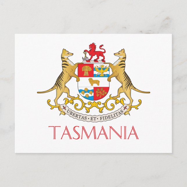 Tasmania coat of arms postcard (Front)
