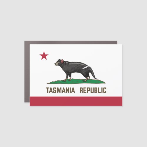 Tasmania Republic Tasmanian devil Flag Car Magnet