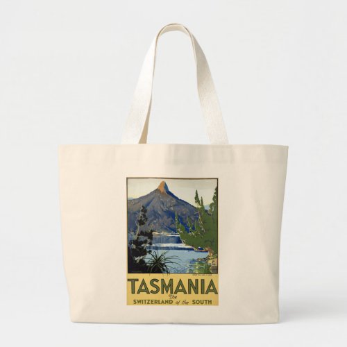 Tasmania  Switzerland of the South Large Tote Bag
