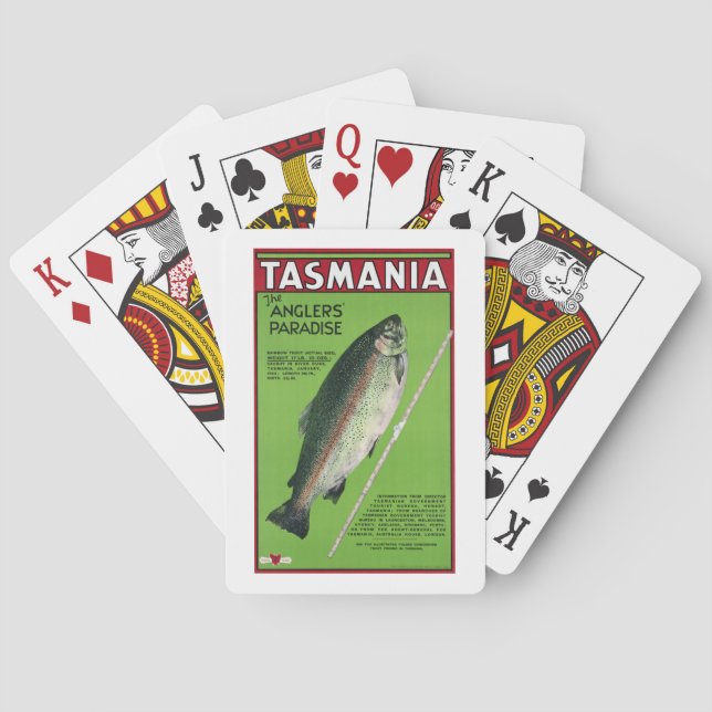 Tasmania ~ The Angler's Paradise Poker Cards (Back)